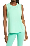 Zella Work For It Easy Tank Top In Green Katydid