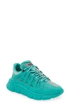 Versace First Line Trigreca Sneaker In Turquoise