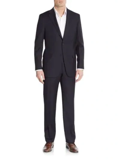 Hickey Freeman Classic Fit Tonal Striped Wool Suit In Navy