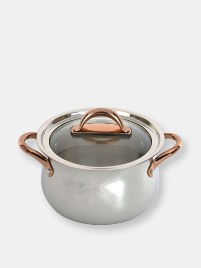 Berghoff International Ouro Gold 18/10 Stainless Steel 8" Dutch Oven In Silver