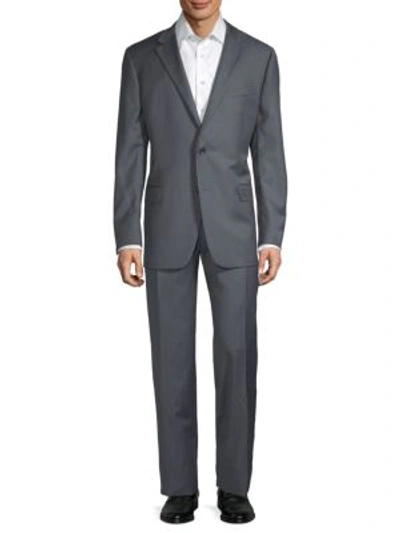 Hickey Freeman Classic Fit Pinstripe Wool Suit In Grey