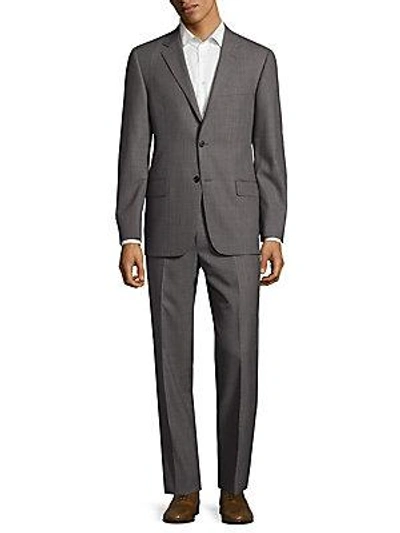 Hickey Freeman Classic Fit Textured Plaid Wool Suit In Nocolor