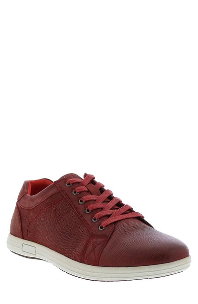 English Laundry David Low Top Suede Trim Sneaker In Red