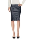 Patrizia Pepe Knee Length Skirt In Dark Blue