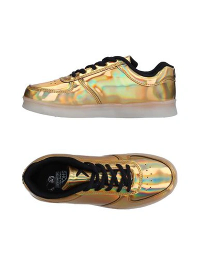 Wize & Ope Sneakers In Gold
