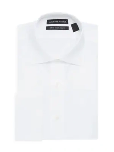 Saks Fifth Avenue Boxed Slim Fit Solid Dress Shirt In White