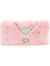 Miu Miu Embellished Fur Clutch Bag