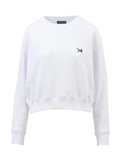 Calvin Klein Brooke Logo Sweatshirt In White