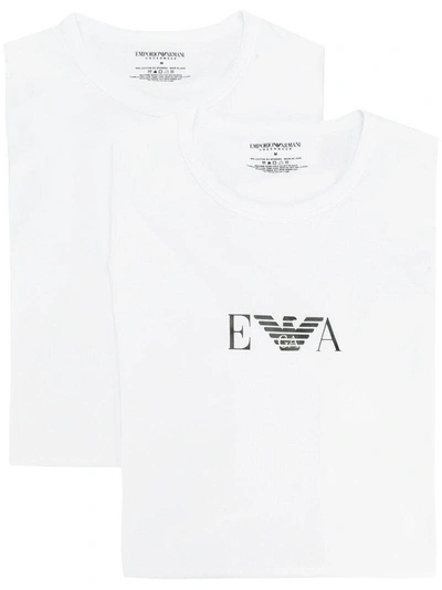 Emporio Armani Logo Print T-shirt In White