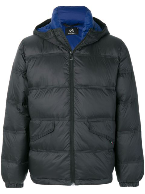 Ps By Paul Smith Hooded Padded Jacket In Black | ModeSens