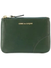 Comme Des Garçons Wallet Zipped Logo Wallet - Green