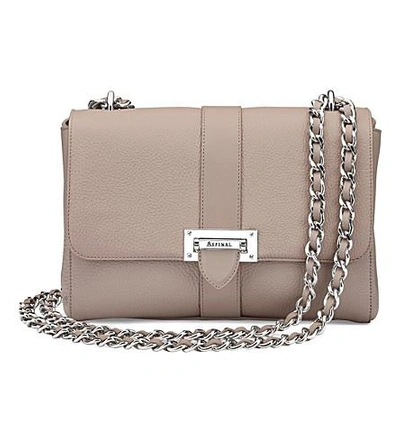 Aspinal Of London Lottie Large Pebble Leather Bag In Taupe