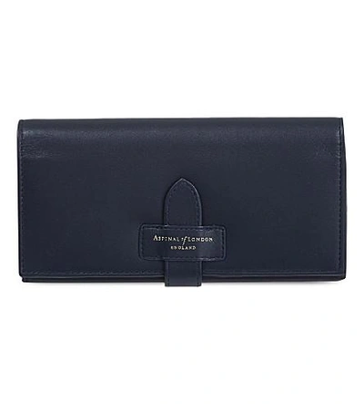 Aspinal Of London London Ladies Leather Purse In Navy