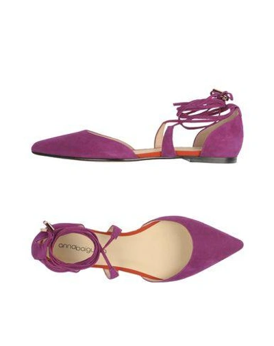 Anna Baiguera Ballet Flats In Purple