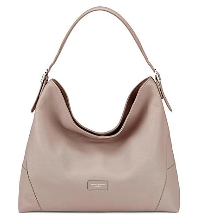 Aspinal Of London Hobo Pebbled Leather Shoulder Bag In Brown