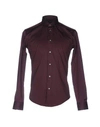 Brian Dales Solid Color Shirt In Deep Purple