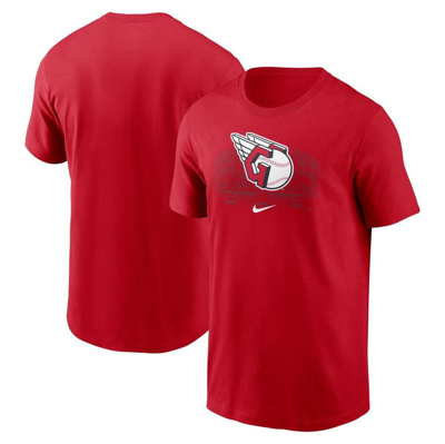 Nike Men's  Red Cleveland Guardians Logo Local Team T-shirt