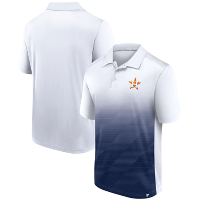 Fanatics Men's  White, Navy Houston Astros Iconic Parameter Sublimated Polo Shirt In White,navy