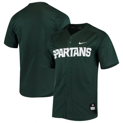 Nike Green Michigan State Spartans Vapor Untouchable Elite Full-button Replica Baseball Jersey