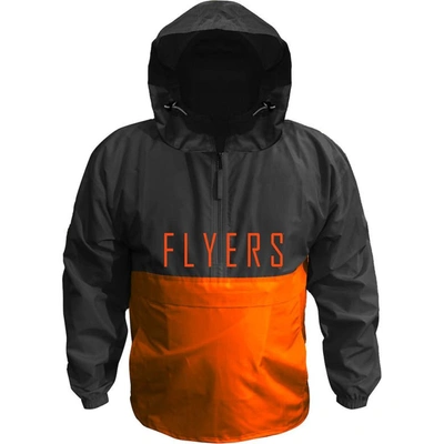 Profile Men's Black Philadelphia Flyers Big And Tall Anorak Half-zip Pullover Hoodie