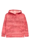 Zella Girl Kids' Cara Fleece Hoodie In Pink Atomic Ombre Print