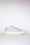 Acne Studios Tumbled Canvas Low Top Lace Up Sneakers In Purple