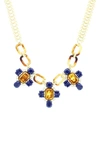 Olivia Welles Jada Link Necklace In Gold / Tortoise