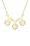 Olivia Welles Ornate Ivory Necklace In Gold / Beige