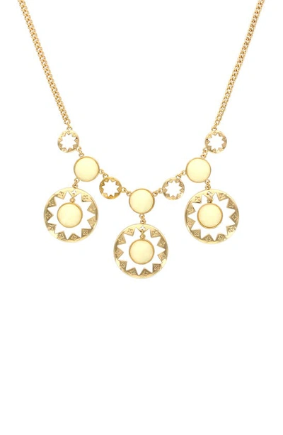 Olivia Welles Ornate Ivory Necklace In Gold / Beige
