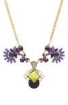 Olivia Welles Judith Detail Necklace In Burnished Gold / Multi