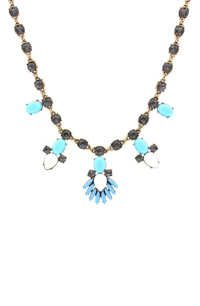 Olivia Welles Tabitha Stone Necklace In Gold / Blue