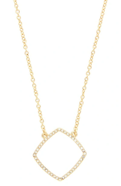 Olivia Welles Delicate Detail Necklace In Gold / Clear