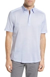 Eton Contemporary Fit Oxford Piqué Polo In Light/ Pastel Blue