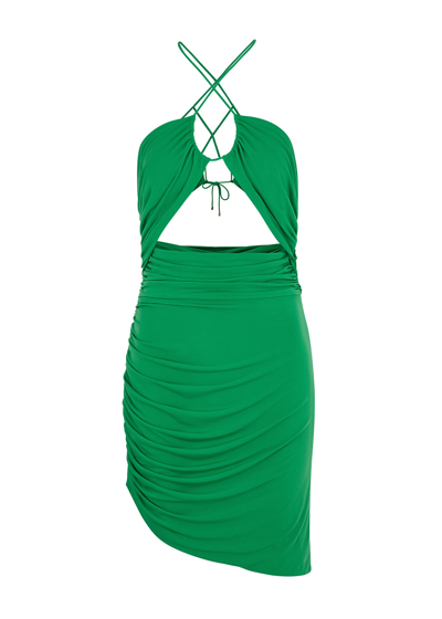 Retroféte Cadiz Green Cut-out Stretch-jersey Mini Dress In Bright Green