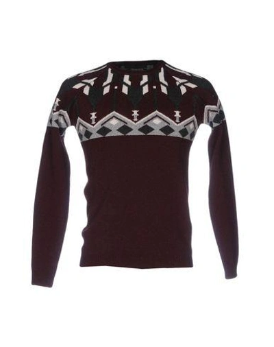 Shop Daniele Alessandrini Sweaters In Deep Purple