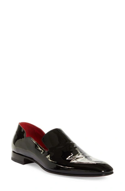 Christian Louboutin Men's Dandy Chick Flat Patent Leather Loafers In Black