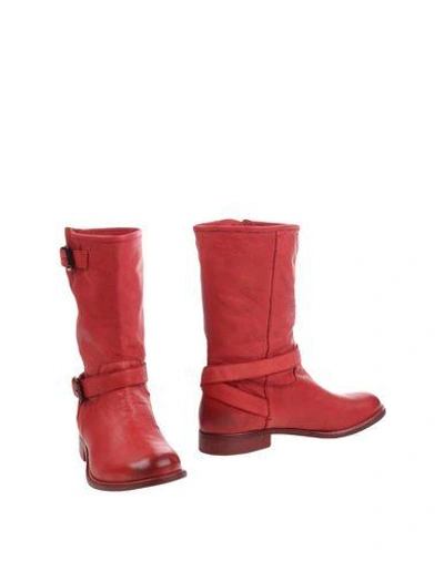 Twinset Ankle Boot In Red