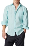 Rodd & Gunn Coromandel Button-up Linen Shirt In Seafoam