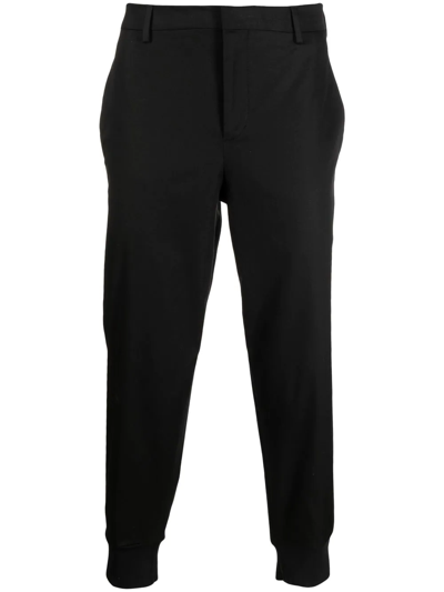 Neil Barrett Tapered-leg Cotton Trousers In Grey