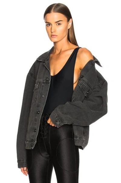 Yeezy Season 5 Classic Denim Jacket In Black | ModeSens 