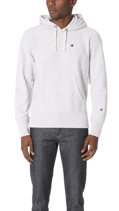 Champion Hooded Sweatshirt In Heather Grey