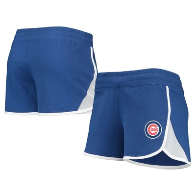 New Era Women's  Royal Chicago Cubs Stretch French Terry Shorts