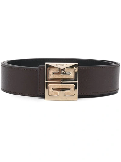 Givenchy '4g' Reversible Belt In Marrone