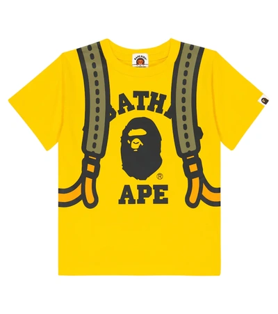 Bape Kids' A Bathing Ape® Cotton T-shirt In Yellow | ModeSens
