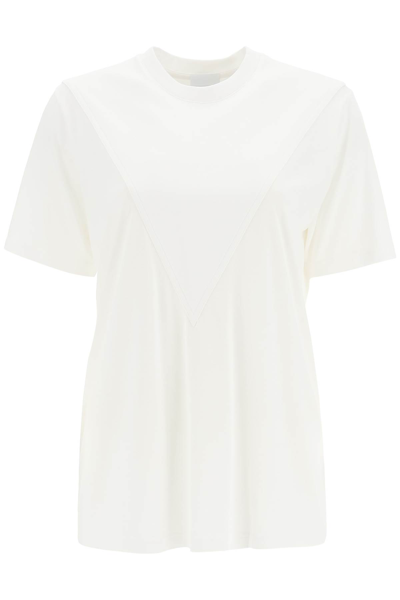 Burberry White T-shirt With Contrasting Detail