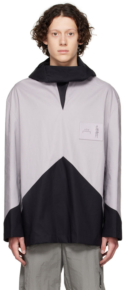 A-cold-wall* Grey Mackintosh Edition Geometric Kagool Jacket In Grey/black