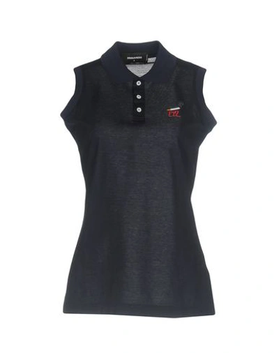 Dsquared2 Polo Shirt In Dark Blue