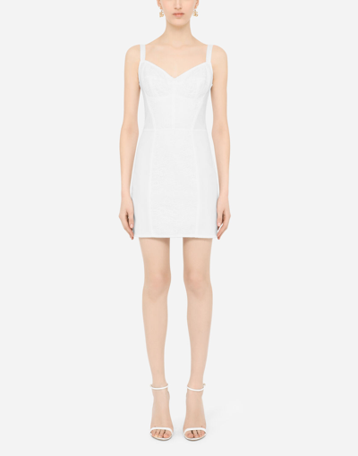 Dolce & Gabbana Corset-style Slip Dress In White