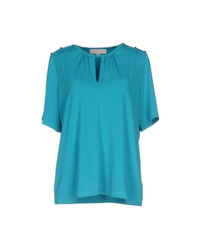 Michael Michael Kors T-shirts In Turquoise