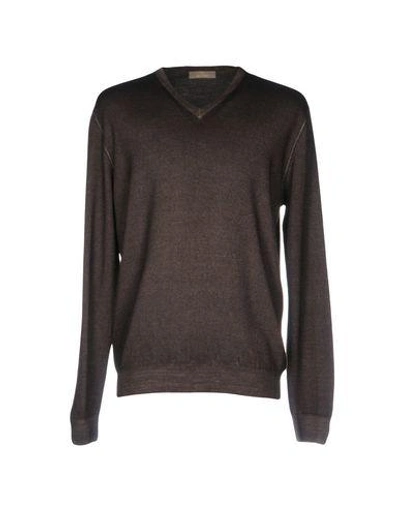 Cruciani Sweaters In Dark Brown